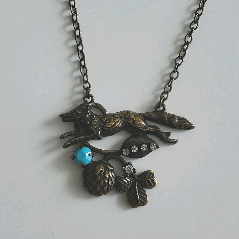 Anthropologie Running Fox necklace